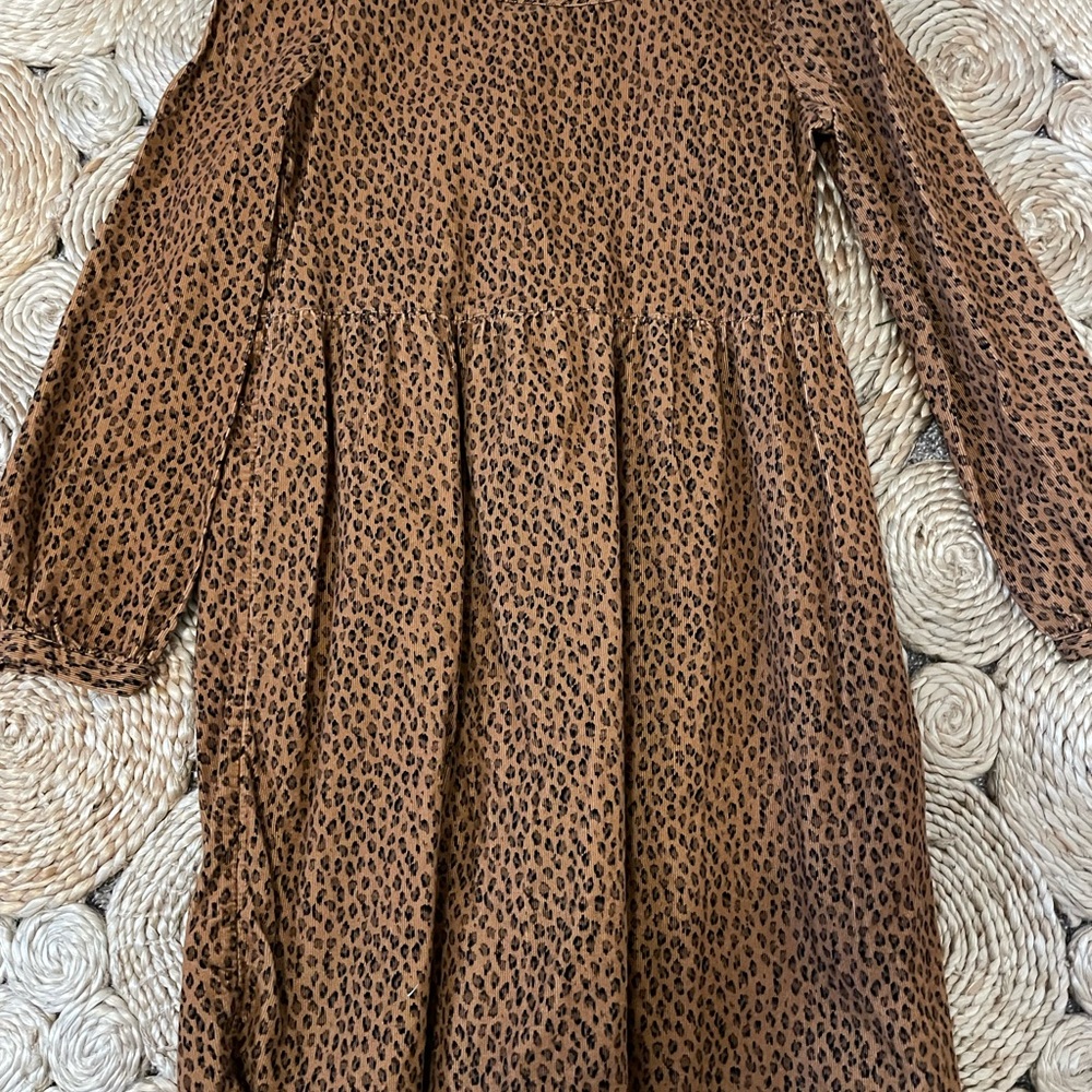 GAP Brown Leopard Print Kids Dress